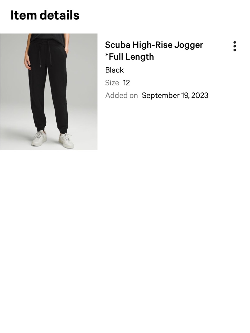 Lululemon Scuba High-Rise Black Joggers